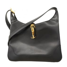 Hermes Hermès Trim Duo 24 Shoulder Bag in Evergrain, Black with Z Stamp, Women's