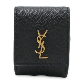 Yves Saint Laurent SAINT LAURENT PARIS YSL AirPods Earphone Case, Leather, Black, 612111