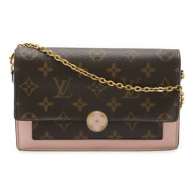 LOUIS VUITTON Monogram Portefeuille Flore Chain Shoulder Bag/Clutch Bag Rose Ballerine M67405