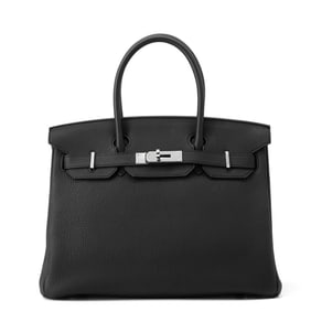 Hermes Birkin 30 Black Togo T Stamp HERMES Handbag
