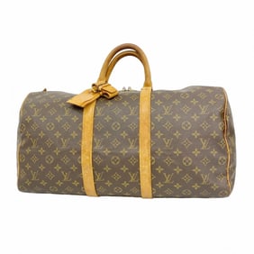 Louis Vuitton Monogram Keepall 50 Boston Bag M41426 Brown Men's and Women's