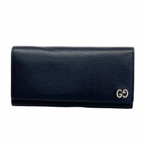 Gucci Long Wallet 481727 Leather Black Men's