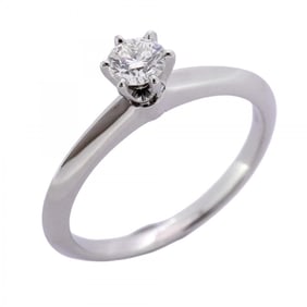 Tiffany Solitaire Ring, 1PD, Pt950 Platinum, 0.24ct Diamond, Size 11.5, Women's