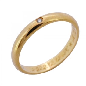 Cartier Classic Wedding Ring, 1PD, 18KYG Yellow Gold with Diamonds, #49, Women's