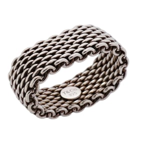 Tiffany Somerset Mesh Ring in Silver 925, Size 12.5 for Women