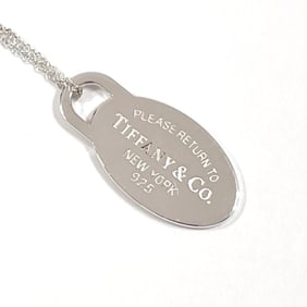 TIFFANY & Co. Tiffany Return to Oval Tag Necklace in 925 Sterling Silver for Women