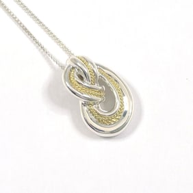 TIFFANY & Co. Twisted Knot Rope Necklace in 925 Sterling Silver/18K Yellow Gold for Women