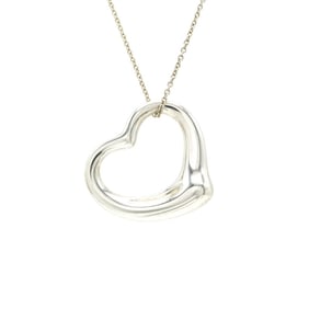 TIFFANY & Co. Tiffany Elsa Peretti Heart Pendant Necklace, Large, SV925, Ag925 Silver