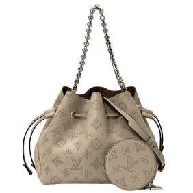 Louis Vuitton Monogram Mahina Bag, Women's, Bella Gale M57201, 2-Way Handbag/Shoulder Greige