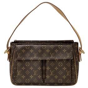 Louis Vuitton Monogram Women's Brand Shoulder Bag Viva Cite GM M51163 Brown One-Shoulder