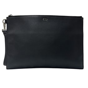 Christian Dior Dior bag men's brand clutch second leather black mini