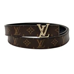 Louis Vuitton Monogram Belt Women's Brand Canvas LV Iconic 20mm Brown Black Gold Hardware M0431 Size