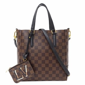 Louis Vuitton Women's Brand Handbag/Shoulder Bag, 2-Way, Damier Canvas Belmont NV BB Brown, N60348