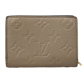 Louis Vuitton Women's Monogram Empreinte Portefeuille Claire Tourterelle Bifold Wallet, Beige,