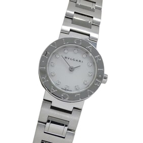 BVLGARI Women's Watch, Brand: BVLGARI, 12P Diamond Shell Quartz Movement, Stainless Steel, SS,