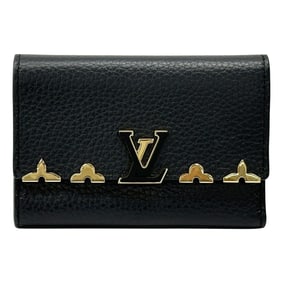 Louis Vuitton Women's Long Wallet, Taurillon Leather, Portefeuille Capucines Noir, M67886, Black