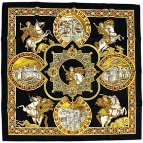 Hermes Hermès LE TRIOMPHE DU PALADIN scarf/muffler, Carré 90, representing the victory of Knight