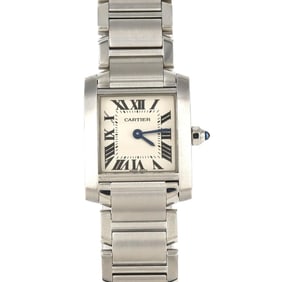Cartier Tank Française SM W51008Q3 Stainless Steel Quartz Watch