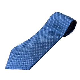 LOUIS VUITTON Monogram Dot Pattern 100% Silk Tie Navy Men's