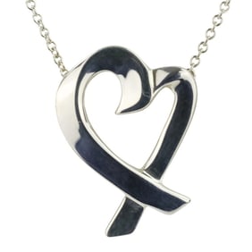 Tiffany & Co. Paloma Picasso SV925 Loving Heart Necklace in Silver for Women
