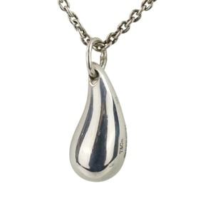 Tiffany & Co. Elsa Peretti SV925 Teardrop Pendant Necklace Silver Women's