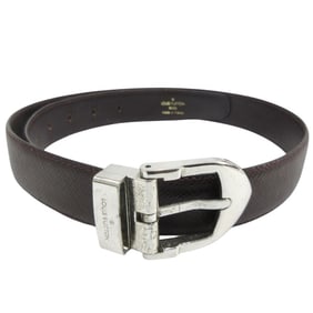 LOUIS VUITTON Taiga Santur Classic Leather Belt, Vintage, M6843, Purple, Men's