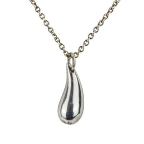 Tiffany & Co. Elsa Peretti SV925 Teardrop Necklace Silver Women's
