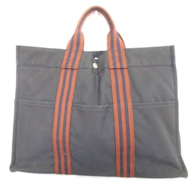 Hermes Foul Tote MM Bag Navy Women's