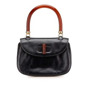 Gucci handbag 000 46 0103 black brown leather plastic women's GUCCI
