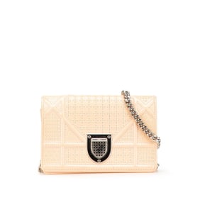 Christian Dior Dior Diorama Mini Chain Shoulder Bag in Beige Patent Leather for Women