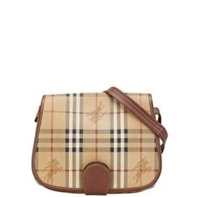 Burberry Nova Check Shadow Horse Crossbody Shoulder Bag in Beige and Multicolored Leather. Women's.