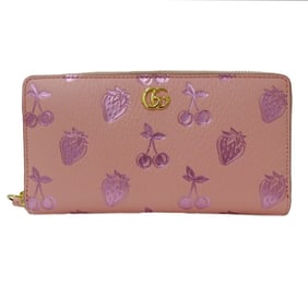 GUCCI Women's Petit Marmont Long Wallet Leather Pink 456117 Fruit