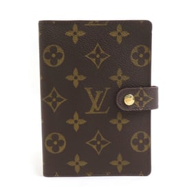 Louis Vuitton Monogram Agenda PM Planner Cover, Canvas, Metallic Brown and Gold, Women's, R20005
