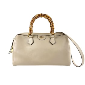 Gucci Diana Bamboo Leather Shoulder Bag/Handbag, Beige, Women's, 655663 z7488