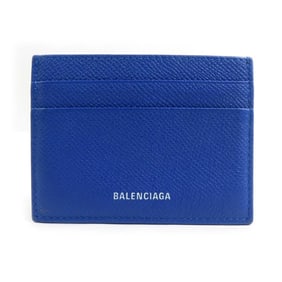 Balenciaga BALENCIAGA Business Card Case/Card Case Leather Blue Men's Women's h31689a