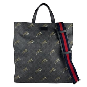 Gucci GG Supreme Canvas Handbag/Shoulder Bag, Black, Men's, 495559 z7586