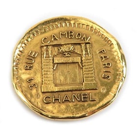 CHANEL Brooch 31 RUE CAMBON Metal Gold Women's e61082i