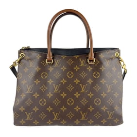 Louis Vuitton Monogram Pallas Canvas Handbag/Shoulder Bag, Women's, Noir, M42756 z7489