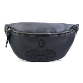 Vivienne Westwood waist bag, body leather, black, for men and women, r10862k