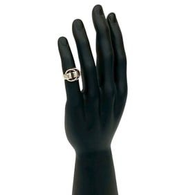 HERMES Desanneaux Ring, 925 Sterling Silver, Size 9, Women's, 23520