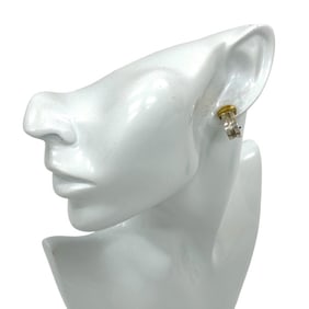 TIFFANY & Co. Tiffany Grooved Earrings in 925 Sterling Silver and 18K Yellow Gold, 28641