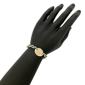TIFFANY & Co. Tiffany Return to Oval Tag Bracelet, 925 Sterling Silver, Chain Bangle, 18990