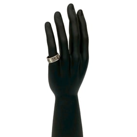 GUCCI Double G Wide Ring, Sterling Silver, Size 20, Men's, 51441