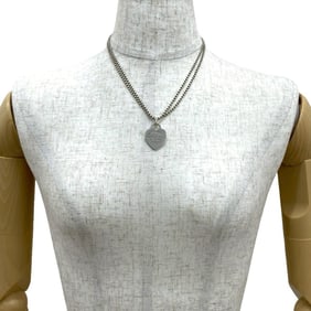 TIFFANY & Co. Tiffany Return to Heart Tag Necklace in Sterling Silver with Ball Chain Pendant, 34709