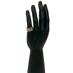 TIFFANY & Co. Tiffany Gate Ring, 925 Sterling Silver and 18K Gold, Size 14, Men's Women's, 24210