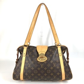 LOUIS VUITTON M51186 Monogram Stresa PM Shoulder Tote Bag in Canvas, Brown, Women's