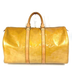 LOUIS VUITTON M91000 Monogram Vernis Mercer Travel Bag/Boston Bag in Canvas, Unisex, Beige