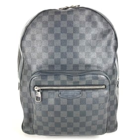LOUIS VUITTON N41473 Damier Graphite Josh Backpack, Unisex, Canvas, Black