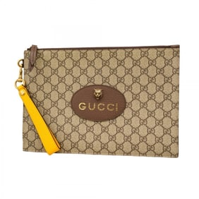 Gucci GG Supreme clutch bag 473956 brown men's