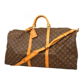 Louis Vuitton Monogram Keepall Bandouliere 60 Boston Bag M41412 Brown Men's and Women's